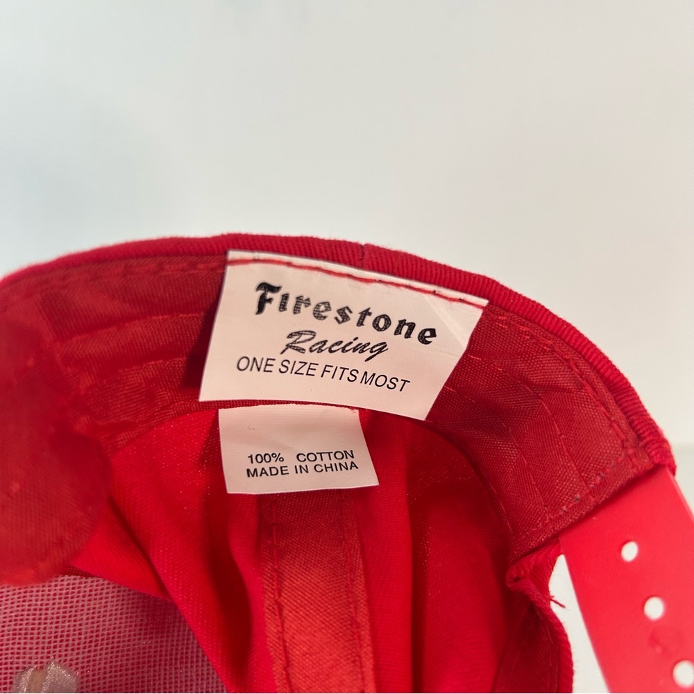 FIRESTONE RACING RED SNAPBACK CAP / KP PRODUCTS HEADWARE / NEW - Picture 6 of 6